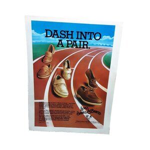 1984 Levis Shoes And Boots Dash Into A Pair Original Print Ad vintage